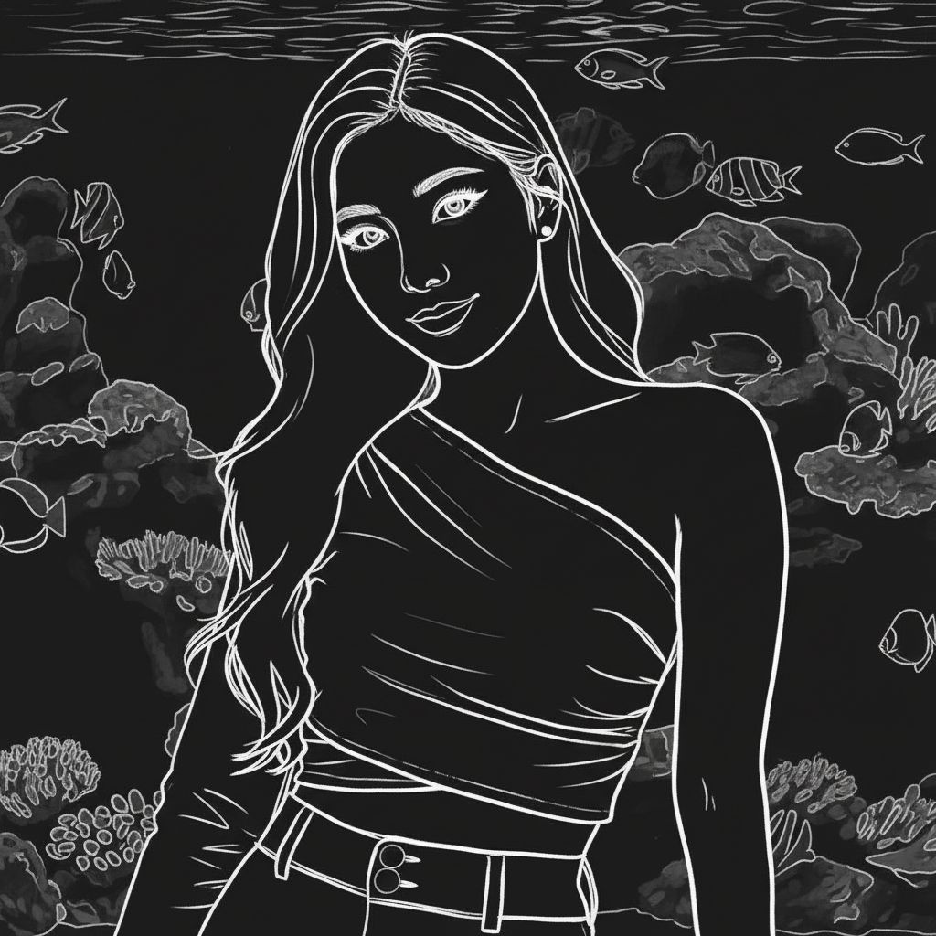 Minimalist White Line